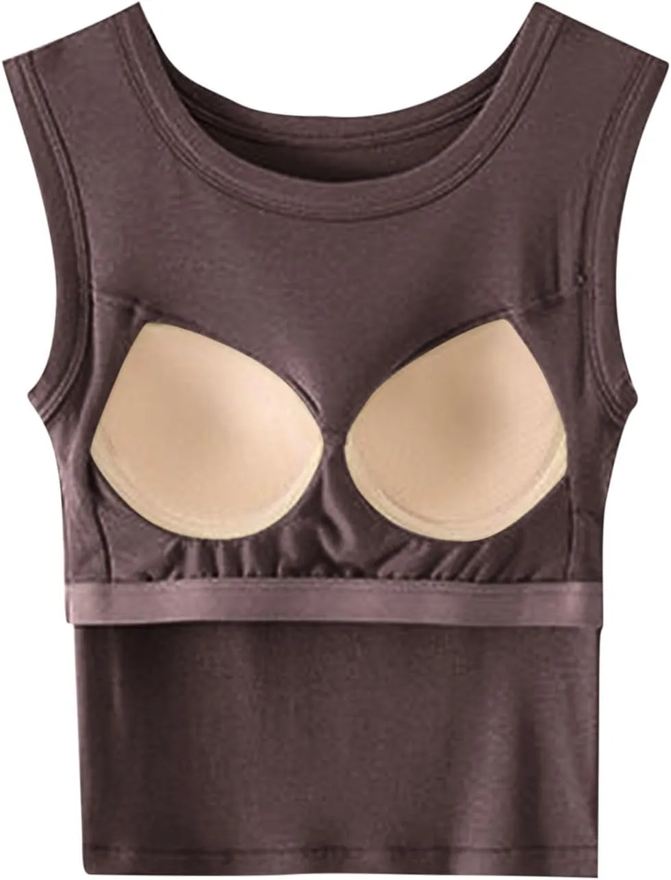 2025 Tank Tops for Women Lightweight Breathable Solid Color Smooth Tanks Round Neck Stretchy Wide Strip Undershirt