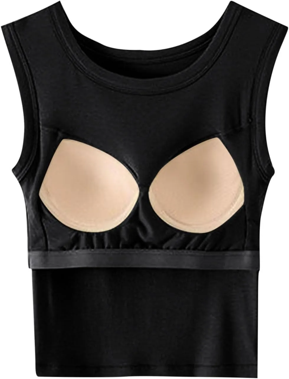 2025 Tank Tops for Women Lightweight Breathable Solid Color Smooth Tanks Round Neck Stretchy Wide Strip Undershirt