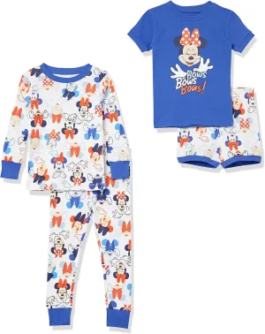 Amazon Essentials Disney | Marvel | Star Wars Babies, Toddlers, and Girls' Pajama Set, 4-Piece (Previously Spotted Zebra)