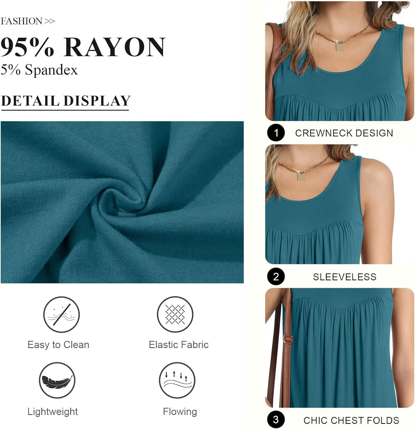 Anydeer Womens Summer Tank Tops Sleeveless Shirts 2025 Casual Tunics Loose Fit Blouses for Ladies Plus Size M-4XL