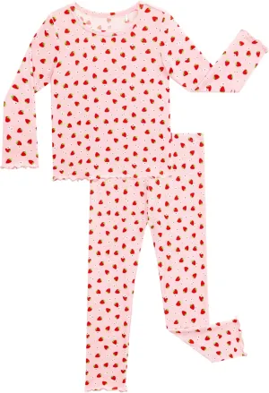 Bamboo Viscose Girls' Sleepwear Toddler Long Sleeve 2 Pieces Girls' Pajama Sets