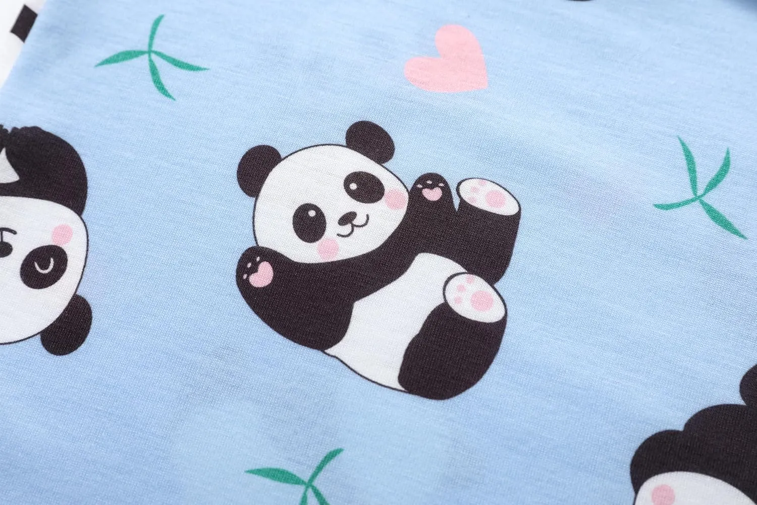 Big Girls Summer Cute Pajama Sets Striped Hearts Shape Printed Sleepwear