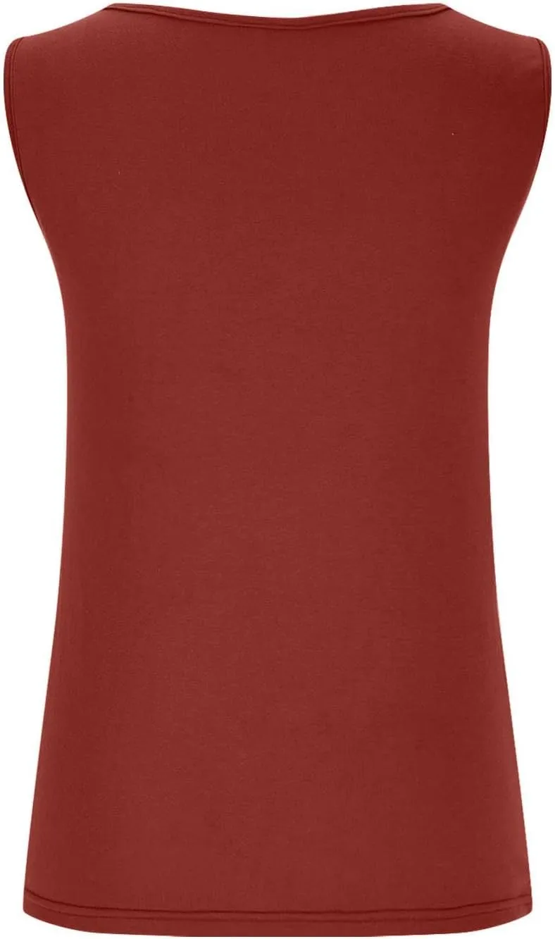 Binmer Ruched Button Decor Tank Top for Womens 2024 Trendy V Neck Shirts Casual Solid Party Club Vest Summer Sleeveless Tees