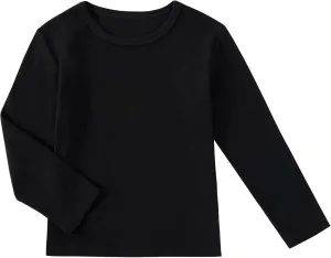 Boys Girls Long Sleeve T-Shirts Kids Soft Cotton Basic Layering Tee Tops Undershirts for 12M-14Yrs