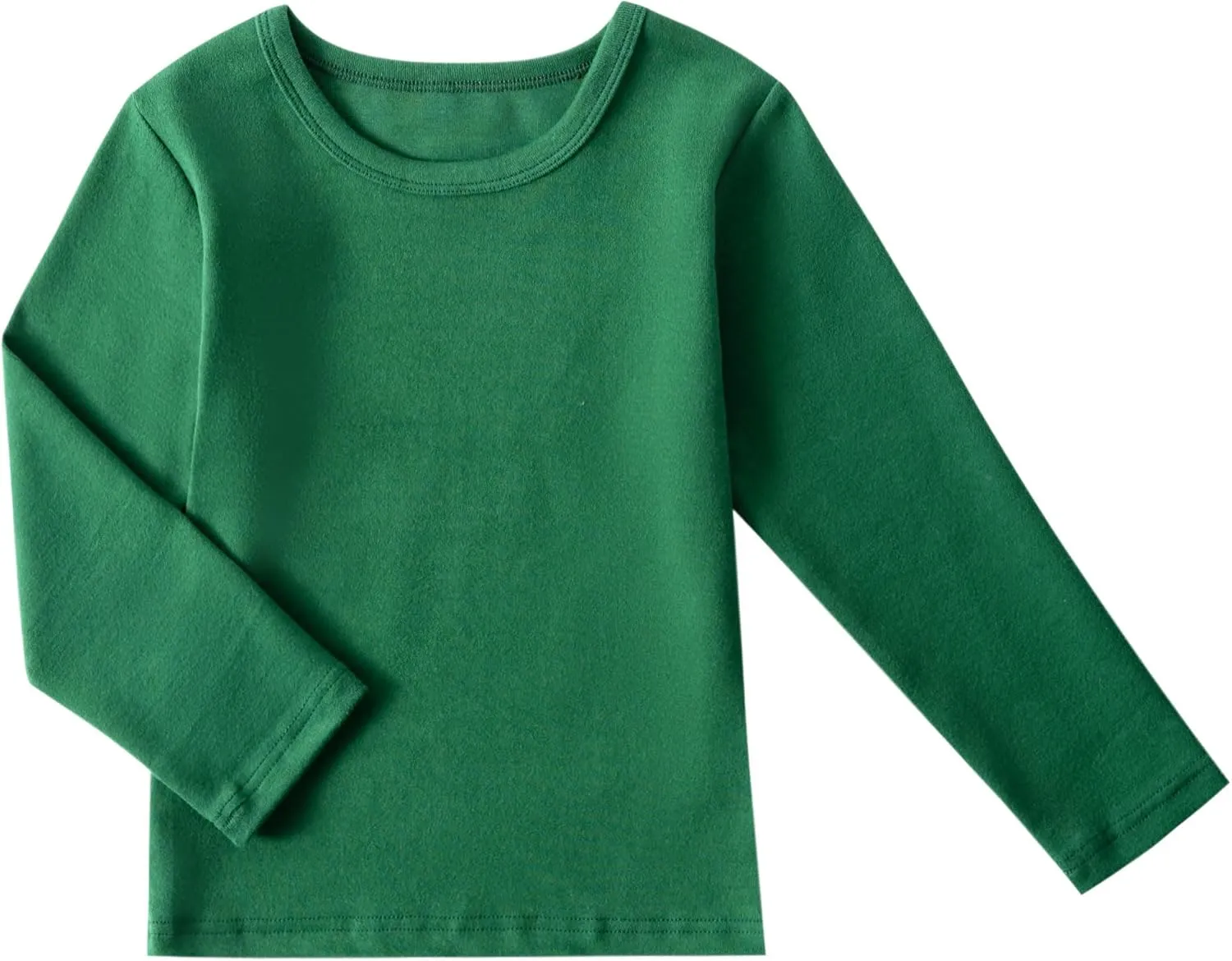 Boys Girls Long Sleeve T-Shirts Kids Soft Cotton Basic Layering Tee Tops Undershirts for 12M-14Yrs