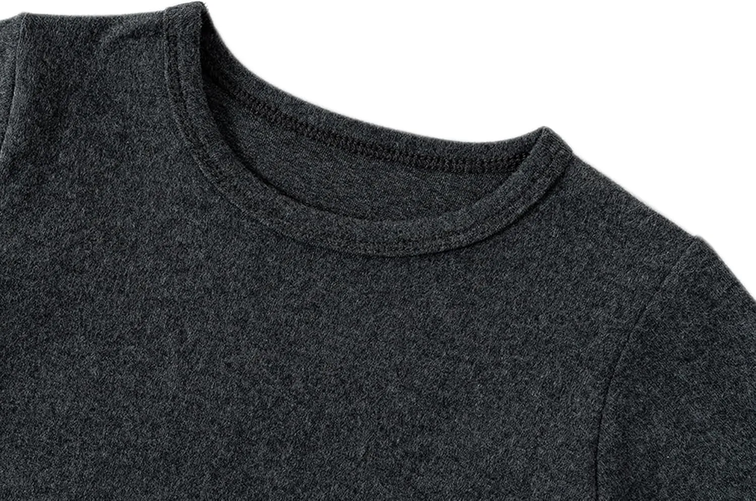 Boys Girls Long Sleeve T-Shirts Kids Soft Cotton Basic Layering Tee Tops Undershirts for 12M-14Yrs