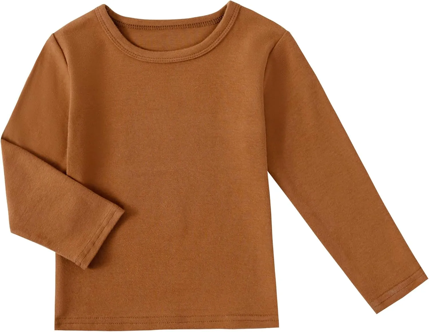 Boys Girls Long Sleeve T-Shirts Kids Soft Cotton Basic Layering Tee Tops Undershirts for 12M-14Yrs