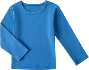 Boys Girls Long Sleeve T-Shirts Kids Soft Cotton Basic Layering Tee Tops Undershirts for 12M-14Yrs