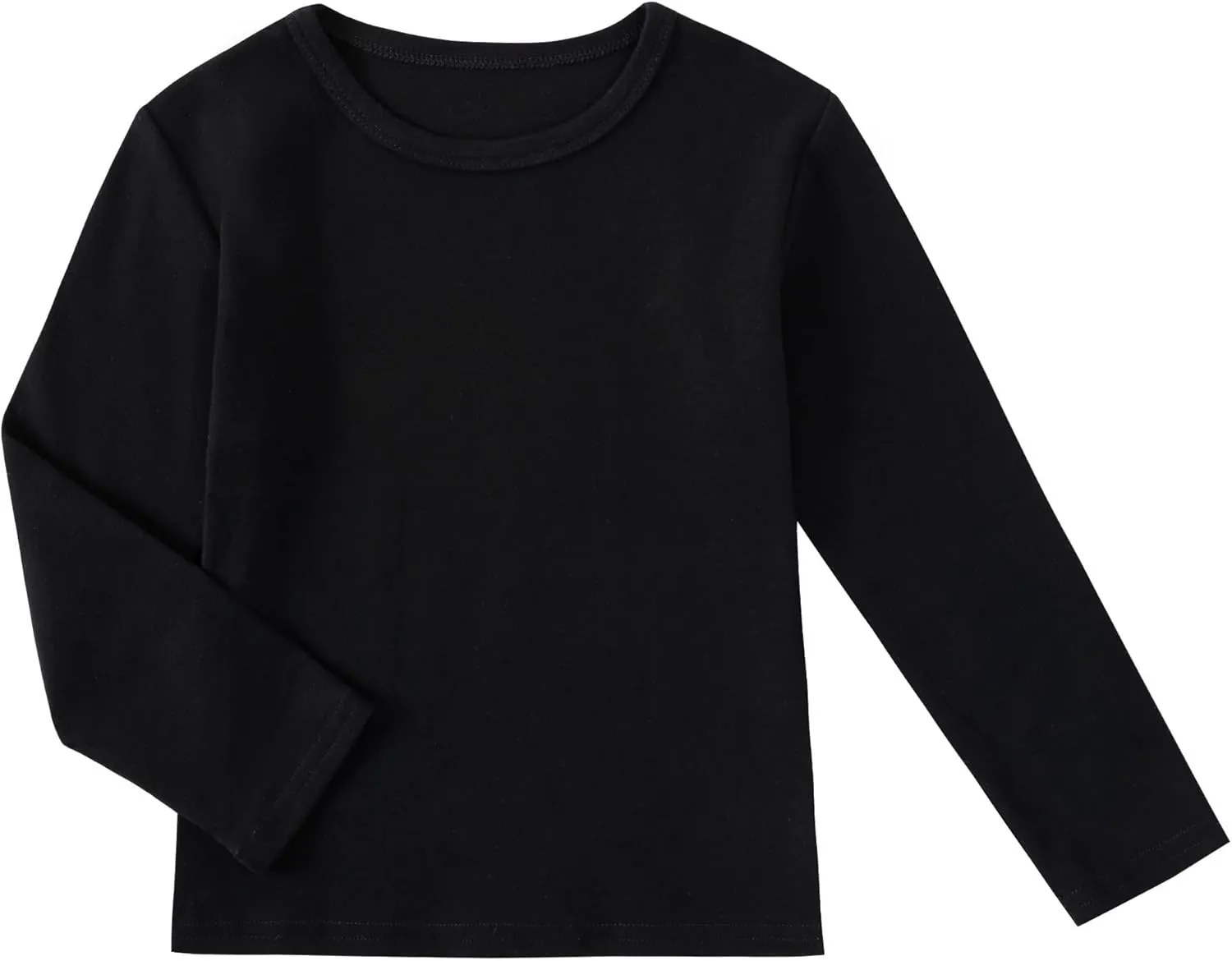 Boys Girls Long Sleeve T-Shirts Kids Soft Cotton Basic Layering Tee Tops Undershirts for 12M-14Yrs