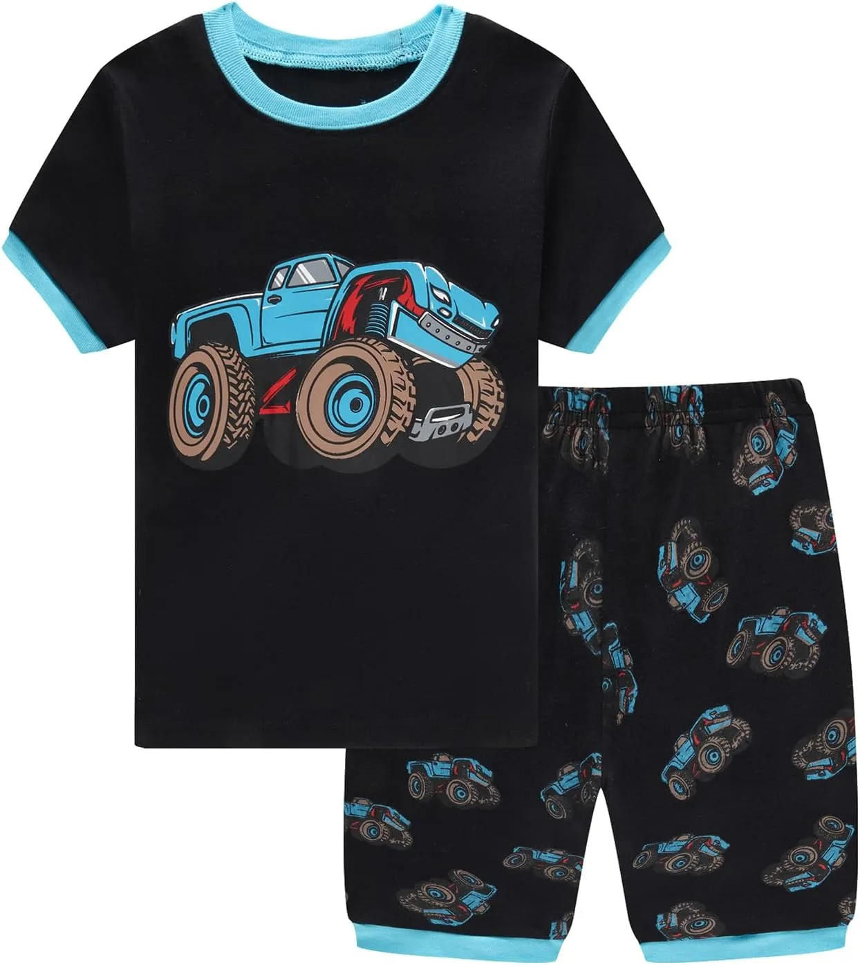 Boys Summer Pajamas Toddlers Boys Short Sleeve Sets Cotton Pjs