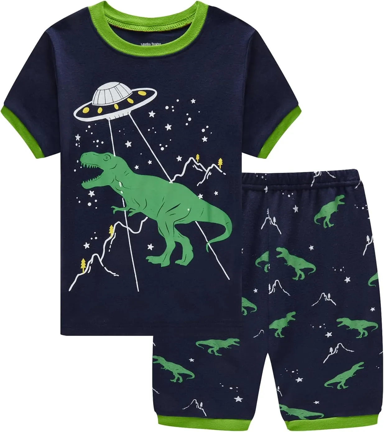 Boys Summer Pajamas Toddlers Boys Short Sleeve Sets Cotton Pjs