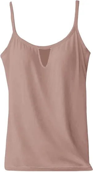 Built in Bras Tank Tops for Women 2025 Sexy Summer Sleeveless Beach Cami Plus Size Vacation Dressy Spaghetti Outfits