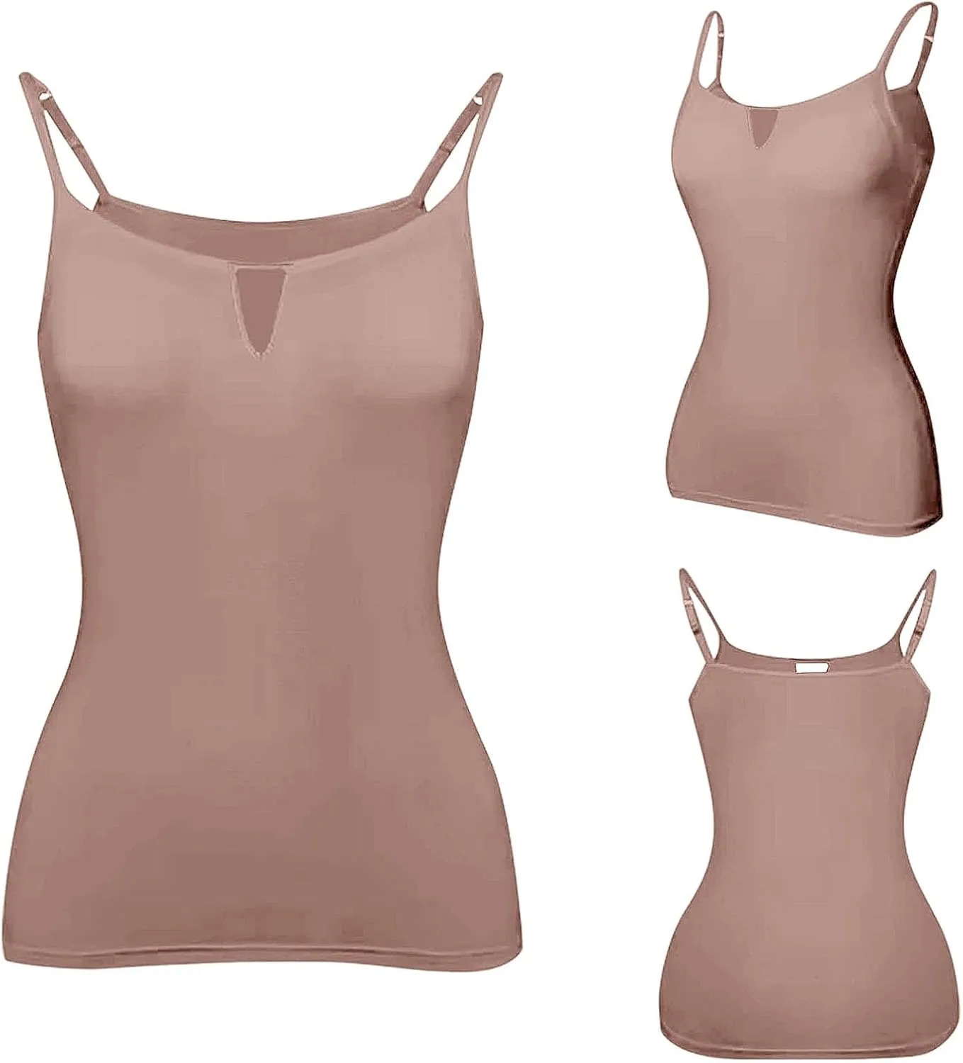 Built in Bras Tank Tops for Women 2025 Sexy Summer Sleeveless Beach Cami Plus Size Vacation Dressy Spaghetti Outfits
