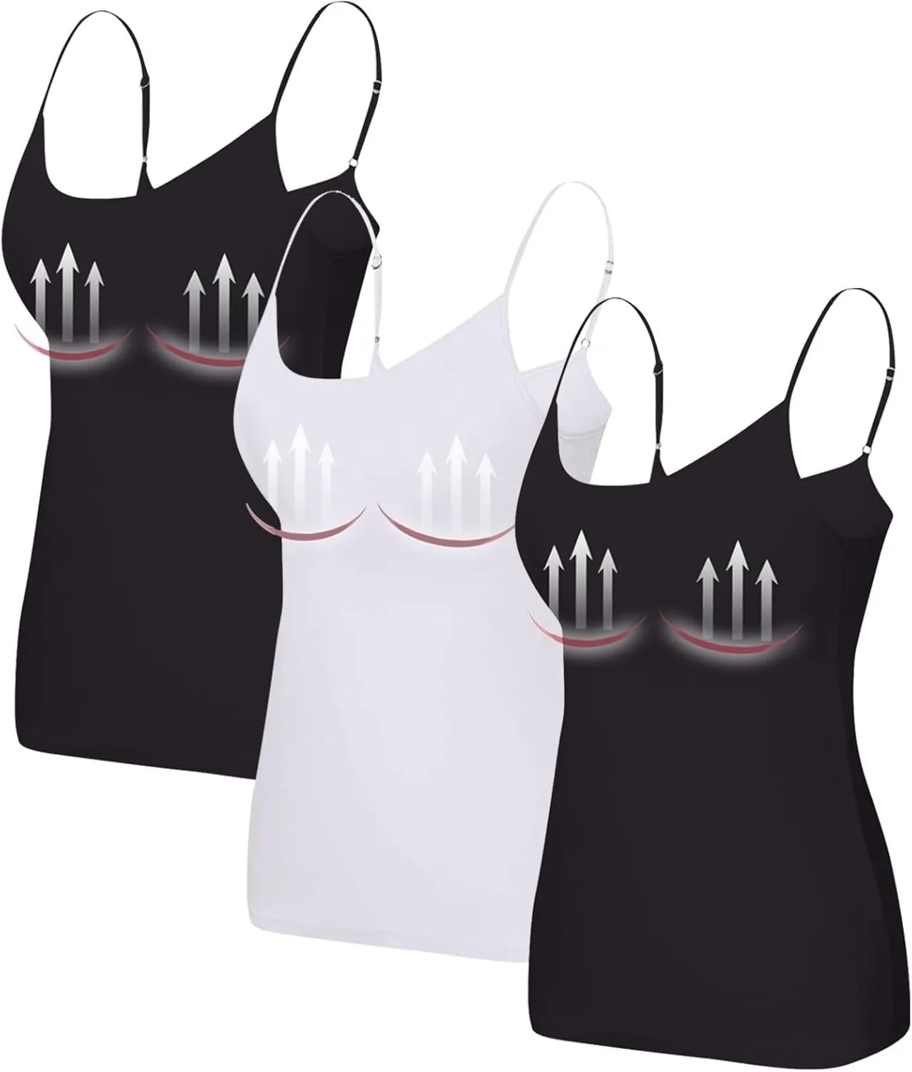 Camisole Bras for Women Womens Camisoles Tops with Built in Padded Bra Basic Breathable Tank Top