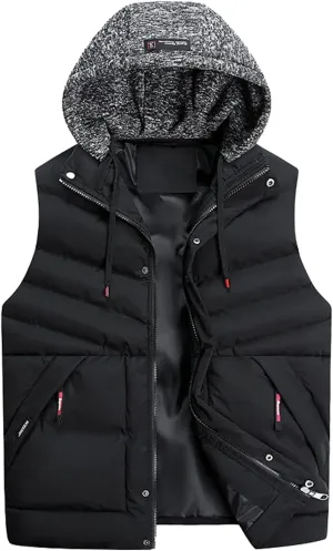Casual Men'S Vest Men'S Loose Autumn And Winter Warm Cotton Vest Coat