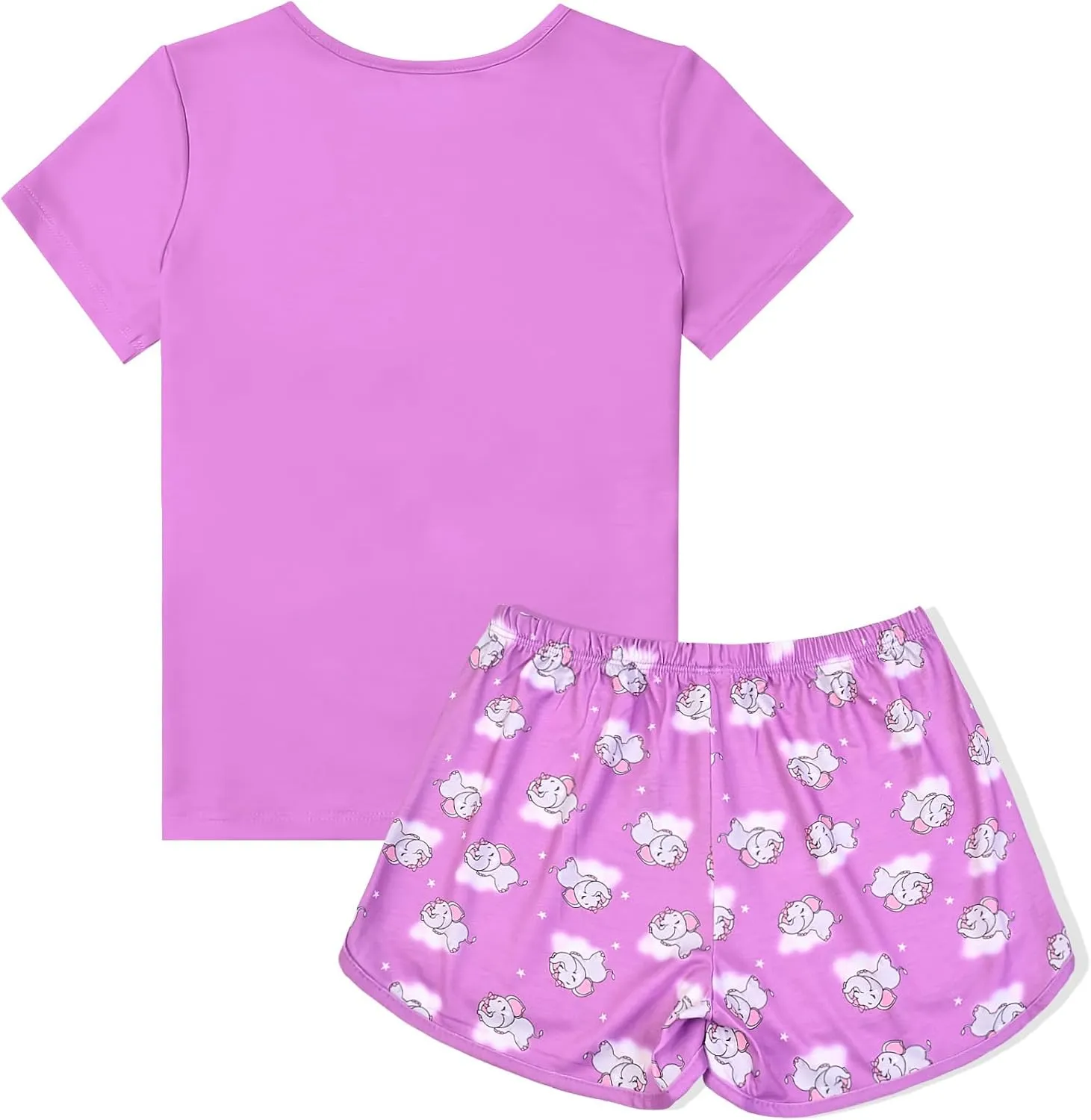CHILDRENSTAR Pajama Sets for Girls Kids Pjs Summer Cotton Short Sleeve Sleepwear