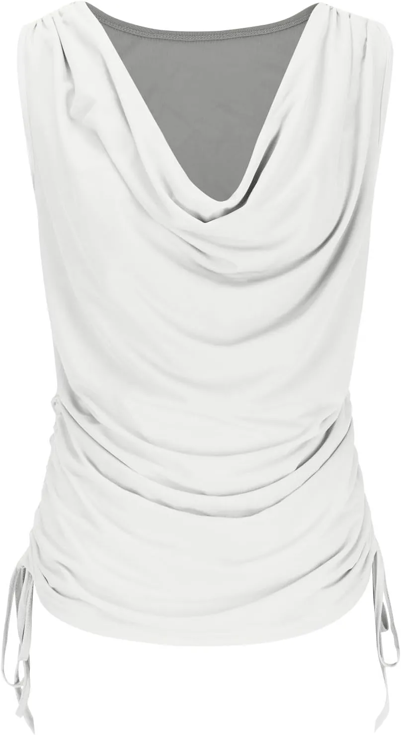 Compression Tanks for Women Deep V Neck Sleeveless Tummy Control Soft Shirts Fashion Smocked Summer Tops Clothes