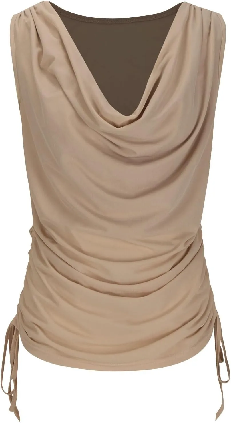 Compression Tanks for Women Deep V Neck Sleeveless Tummy Control Soft Shirts Fashion Smocked Summer Tops Clothes