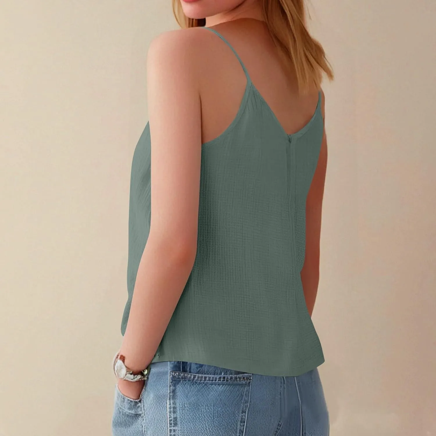 Cotton Linen Tank Tops for Women Loose Fit Sleeveless Tee Shirts Summer 2025 Casual Flowy Blouses Tunic Tops