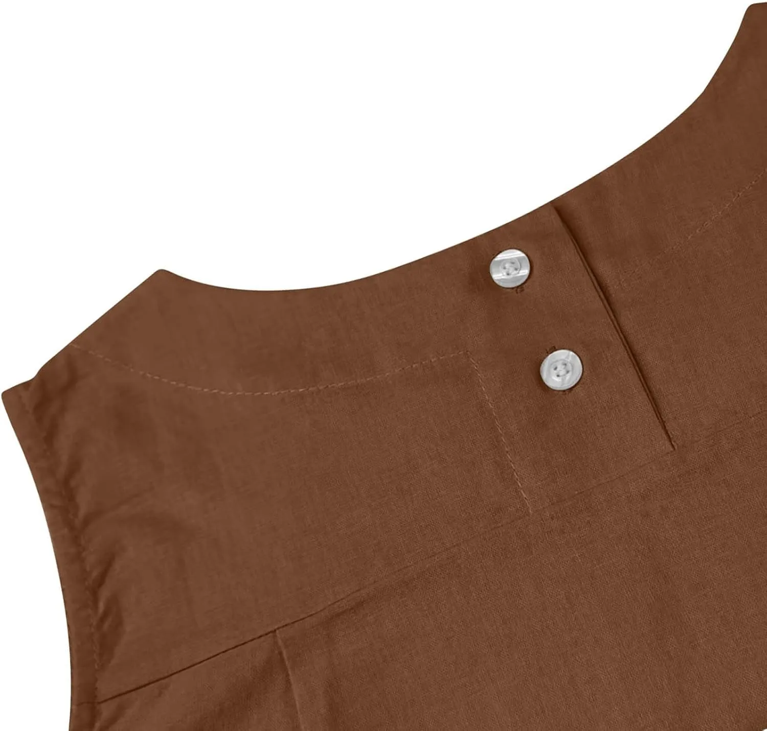 Cotton Linen Tank Tops for Women Summer Vacation Lounge Tops Loose Fit Sleeveless Scoop Neck Shirts Beach Tees Vests