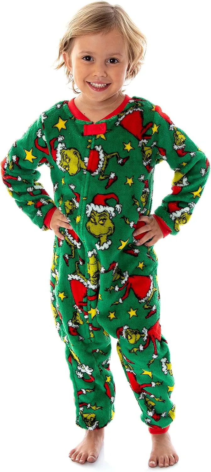 Dr. Seuss GRINCH Who Stole Christmas Matching Family Pajama Sets For Men, Women, Kids, Toddlers