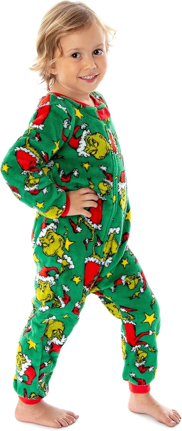 Dr. Seuss GRINCH Who Stole Christmas Matching Family Pajama Sets For Men, Women, Kids, Toddlers