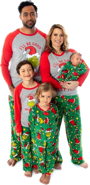 Dr. Seuss GRINCH Who Stole Christmas Matching Family Pajama Sets For Men, Women, Kids, Toddlers
