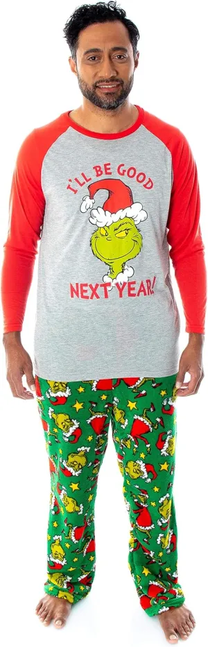 Dr. Seuss GRINCH Who Stole Christmas Matching Family Pajama Sets For Men, Women, Kids, Toddlers