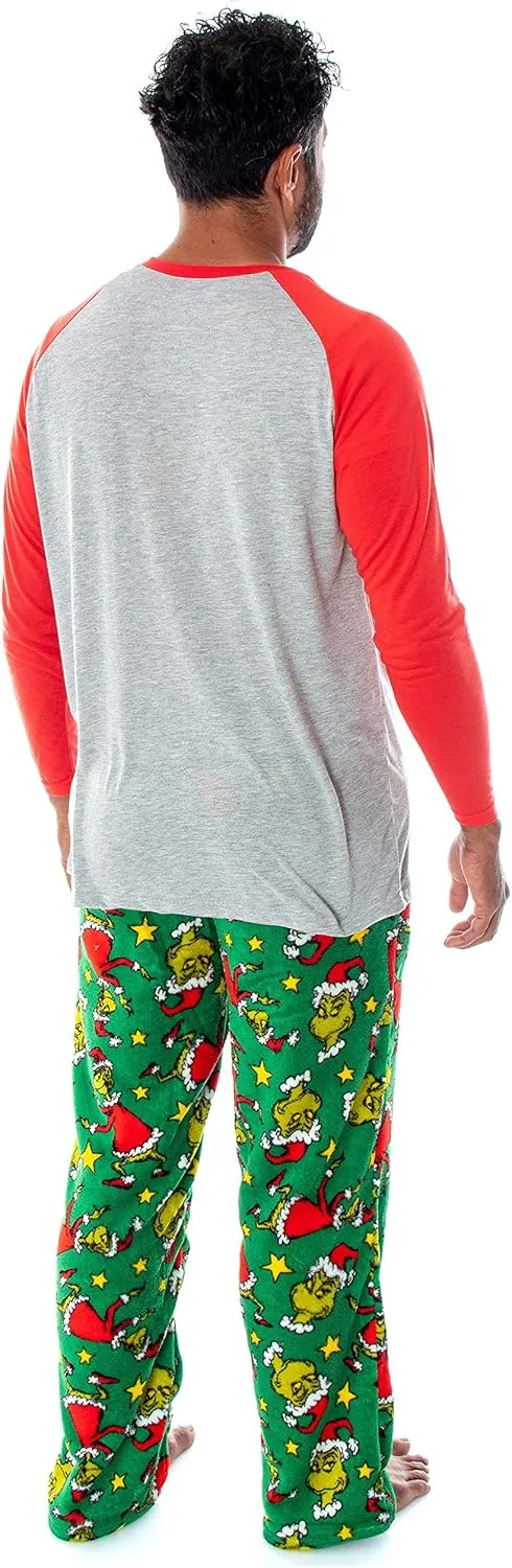 Dr. Seuss GRINCH Who Stole Christmas Matching Family Pajama Sets For Men, Women, Kids, Toddlers