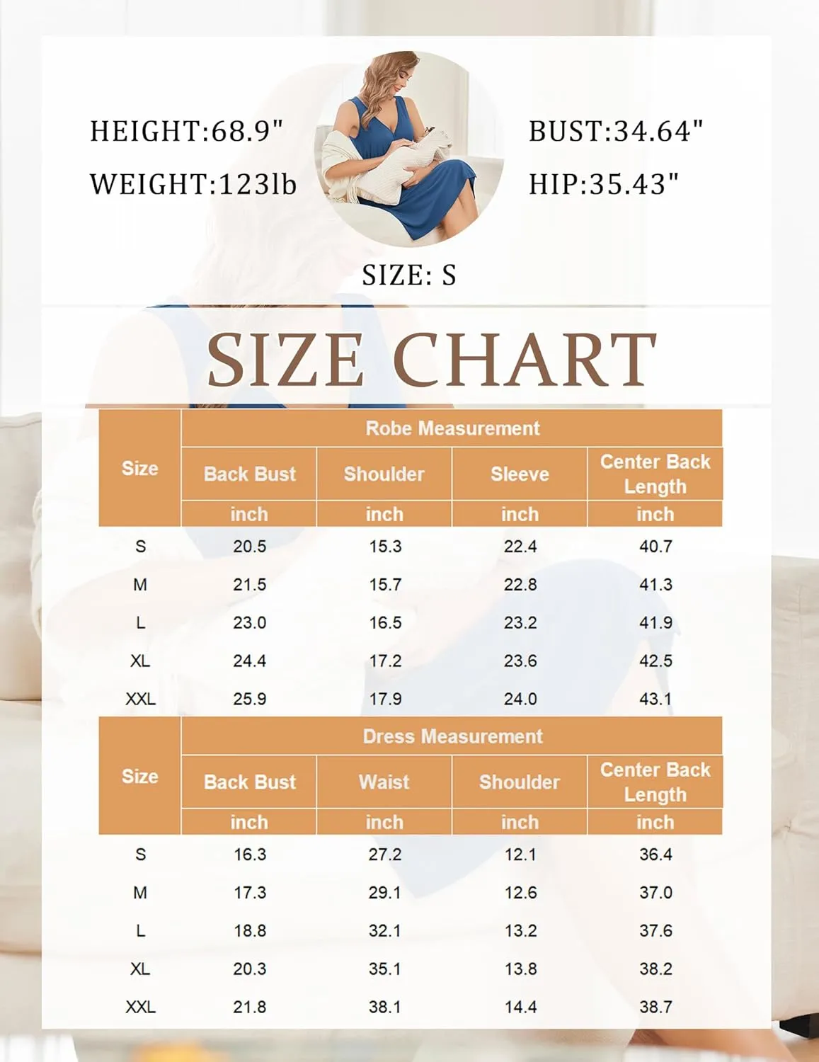 Ekouaer Maternity Nursing Gown and Robe Set Labor Delivery Nursing Nightgowns for Breastfeeding Pregnancy Clothes