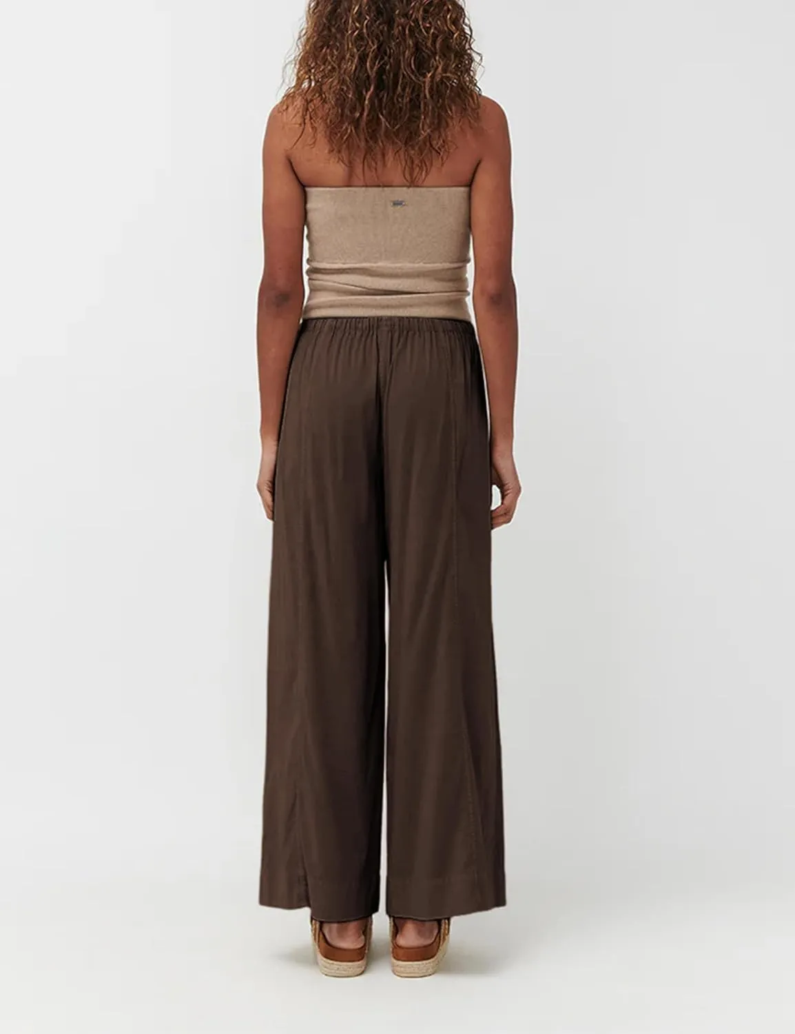 Faleave Women's Linen Palazzo Pants Summer Wide Leg High Waist Casual Lounge Pant Trousers with Pocket