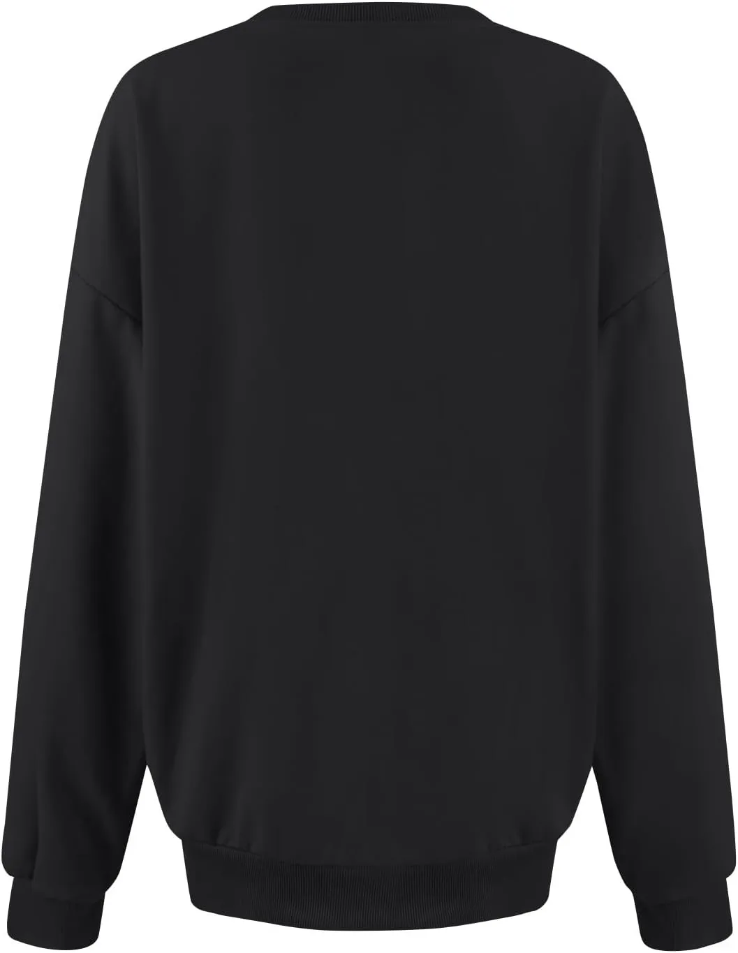 Fall Shirts For Women 2024 Women Fashion Casual Loose Solid Color Padded Crewneck Oversized Women Sweatshirt