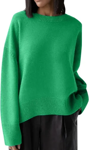 Fall Sweaters for Women Loose Super Soft Knit Top Womens Striped Pullover Sweater Pullover Long Sweaters