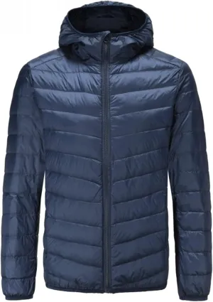 Febecool Jackets For Men Men's Hooded Jacket Solid Color Lightweight Warm Large Size Zipper Coat