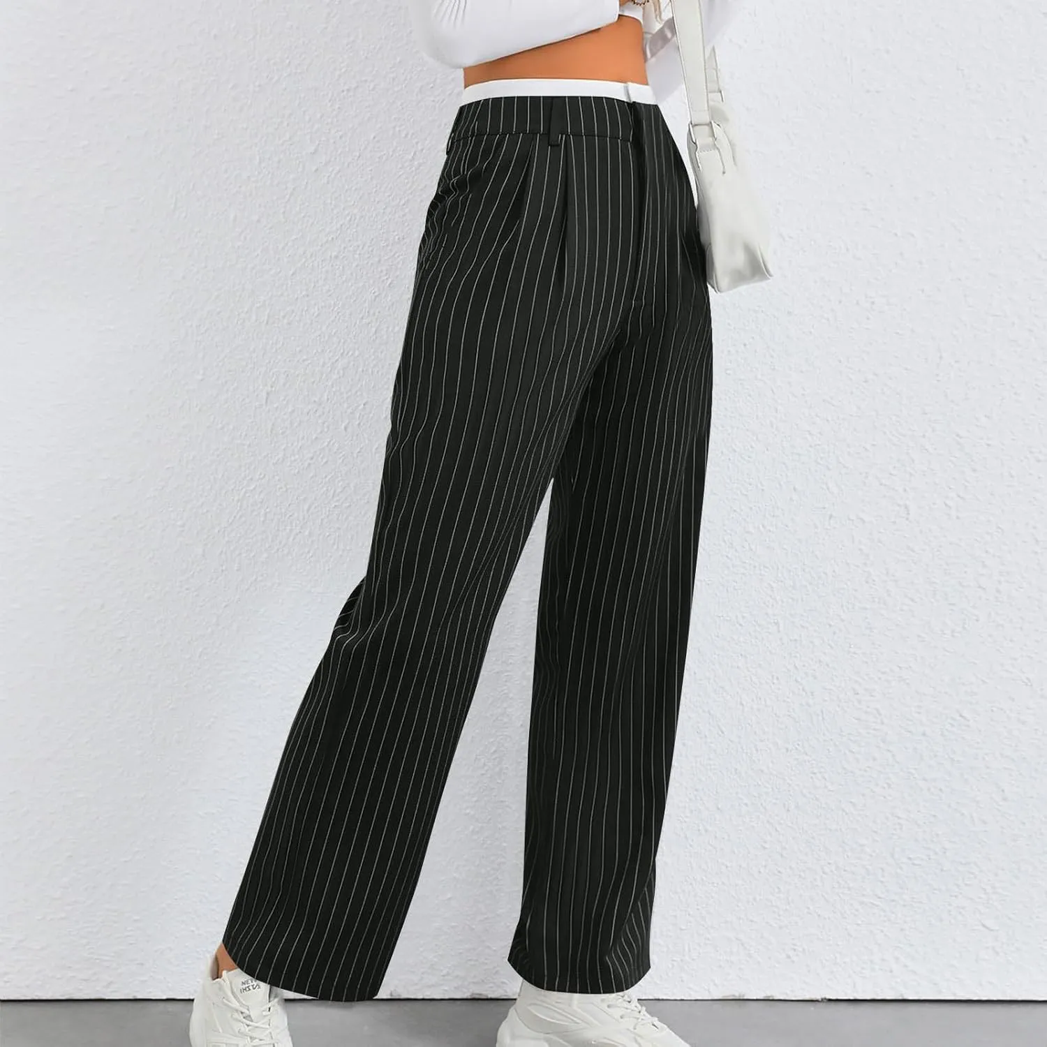 for Women Winter Fall Slim Tunic Work Elegant High Cut Basic Long Leg Pants Blazers Outfits Women 2025 Trendy