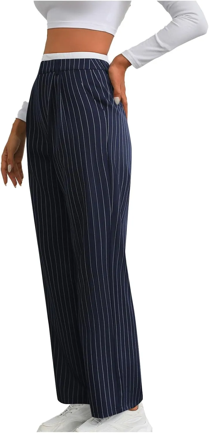 for Women Winter Fall Slim Tunic Work Elegant High Cut Basic Long Leg Pants Blazers Outfits Women 2025 Trendy