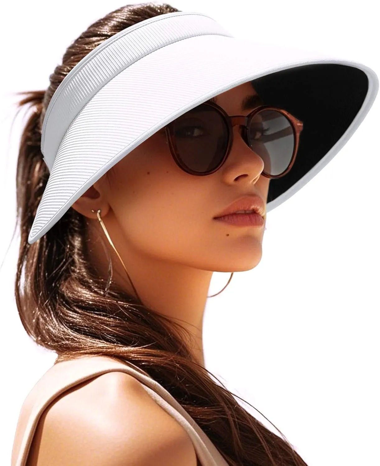 FURTALK Sun Hats for Women Sun Visor Hat UV Protection Wide Brim Summer Beach Hats