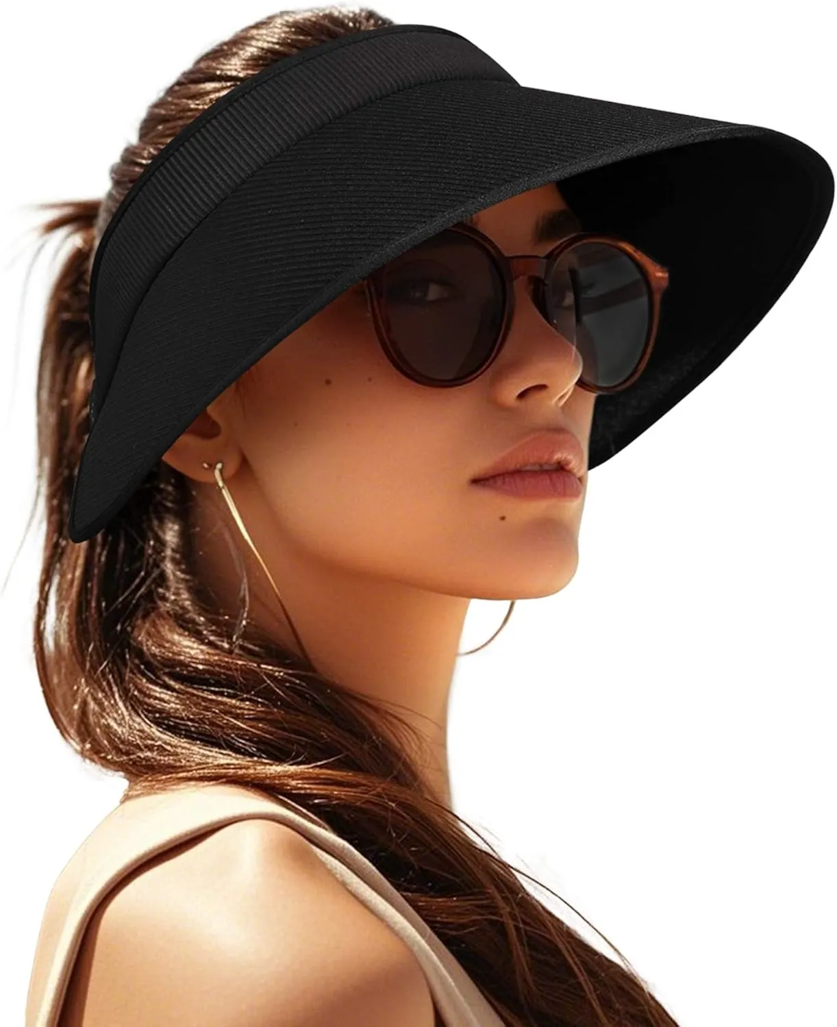 FURTALK Sun Hats for Women Sun Visor Hat UV Protection Wide Brim Summer Beach Hats