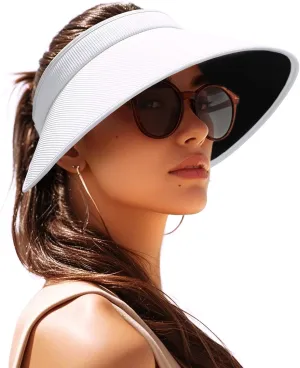 FURTALK Sun Hats for Women Sun Visor Hat UV Protection Wide Brim Summer Beach Hats
