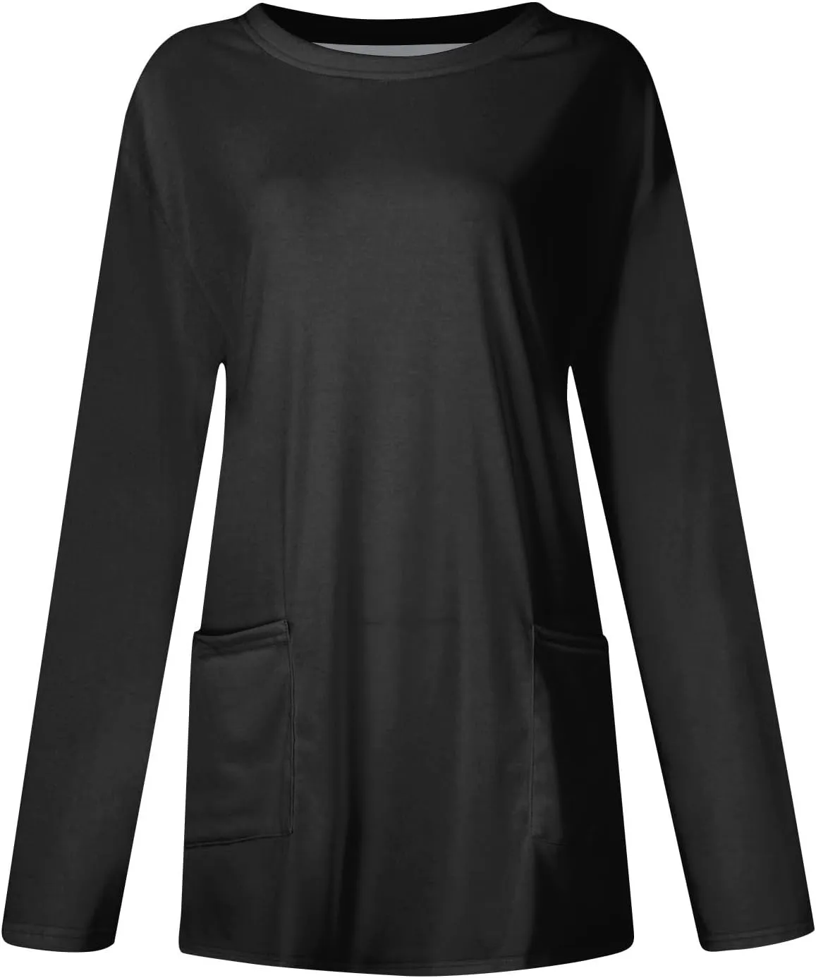 GOFULY Womens Blouses Dressy Casual Fall Tunics Tops Long Sleeve Tops Plus Size Tshirts Winter Crewneck Sweatshirts Pockets
