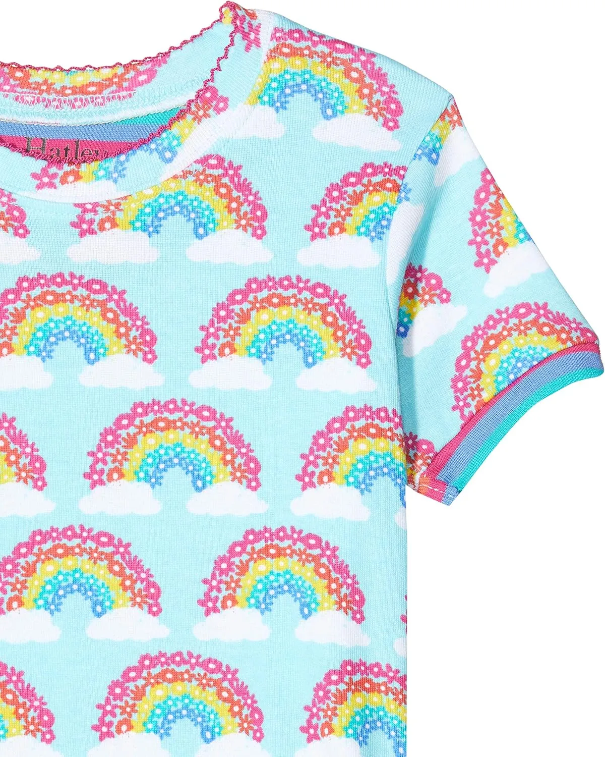 Hatley girls Organic Cotton Short Sleeve Printed Pajama Sets