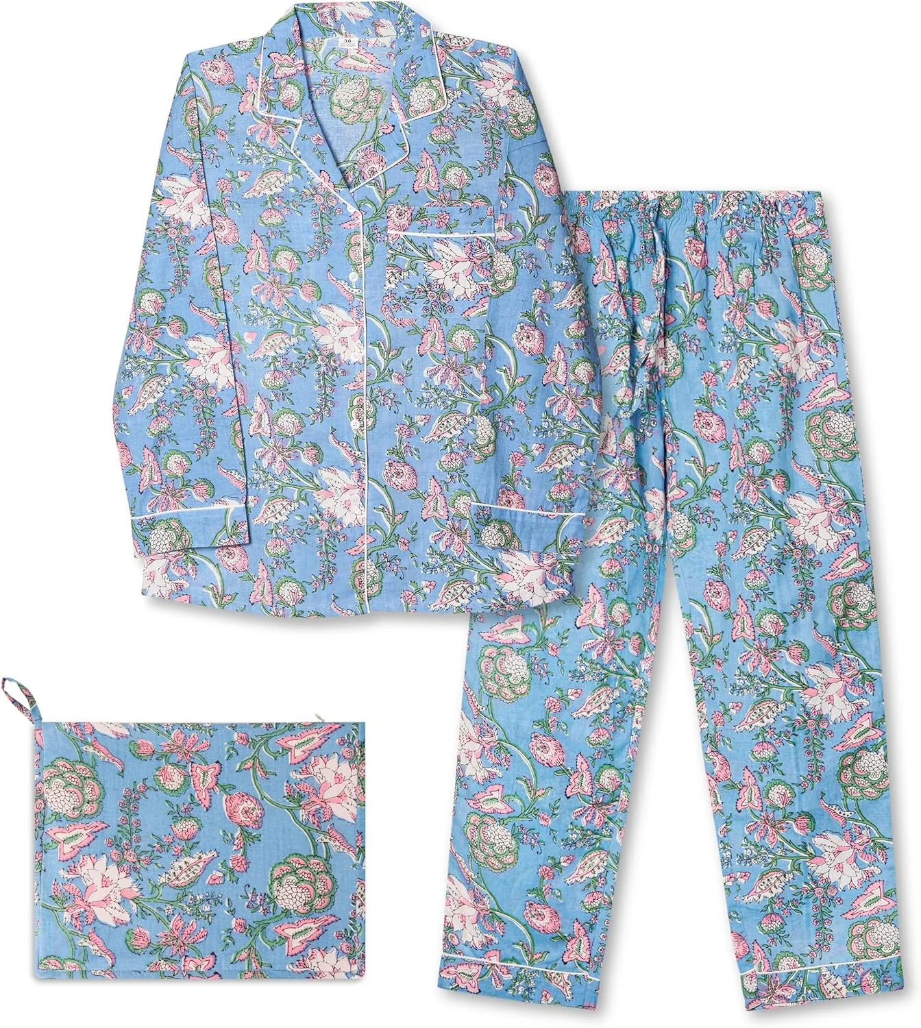Huar Cotton Pajamas for Women Set - Luxurious Womens Pajama Sets - Comfortable PJ Sets, Breathable and Light Cotton Pjs
