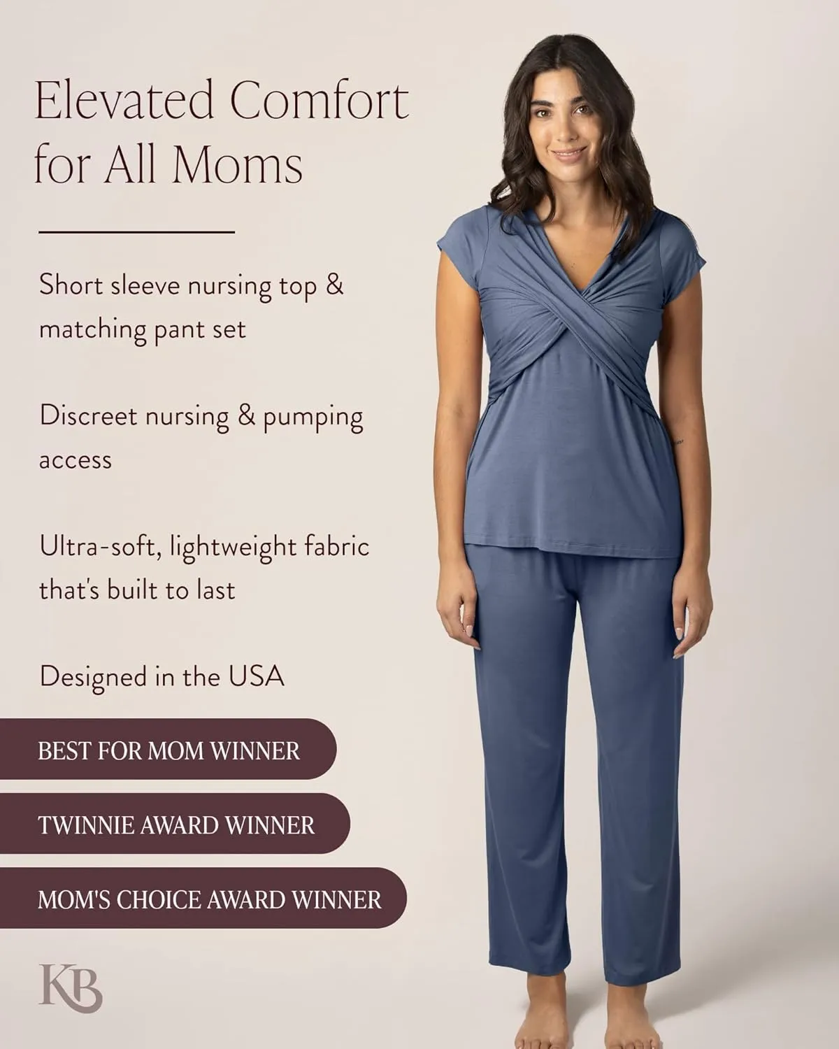 Kindred Bravely Davy Maternity, Nursing & Postpartum Pajamas | Premium Pajama Sets for Women