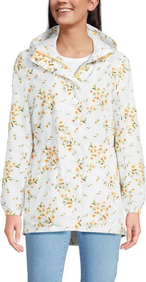 Lands' End Women's Squall Packable Waterproof Raincoat