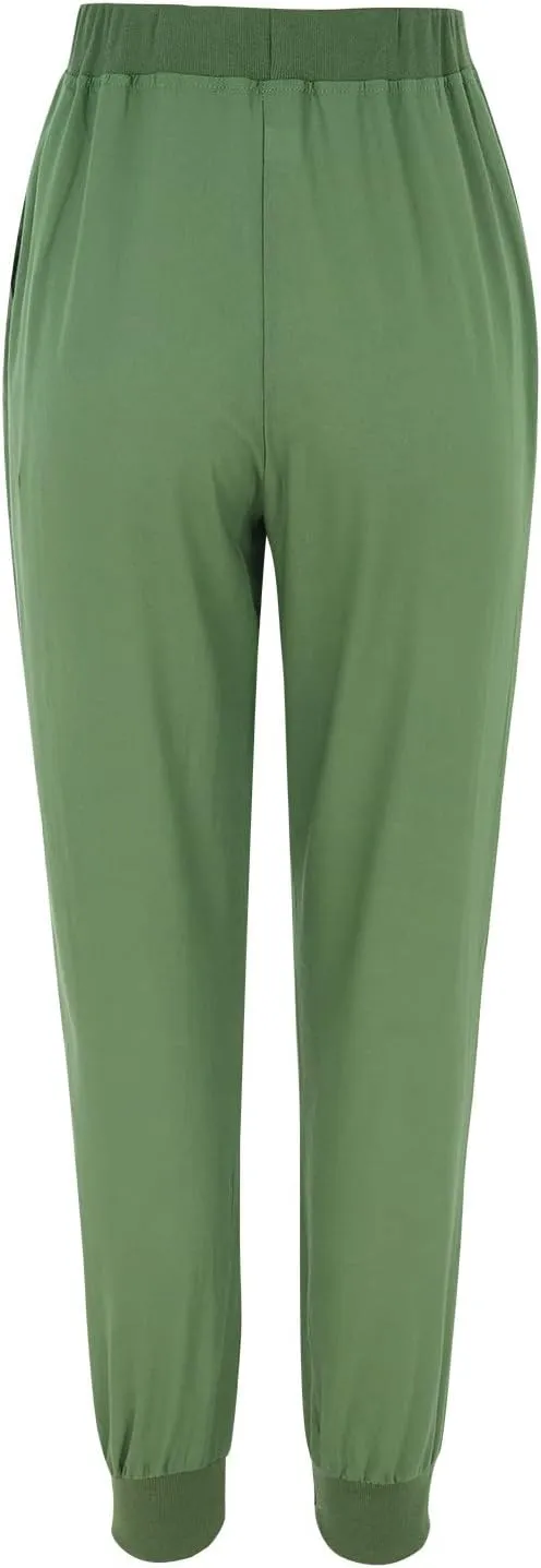 Linen Pants For Women 2025 Petite Summer Drawstring Elastic High Waist Comfy 2025 Lounge Vacation Tapered Trousers