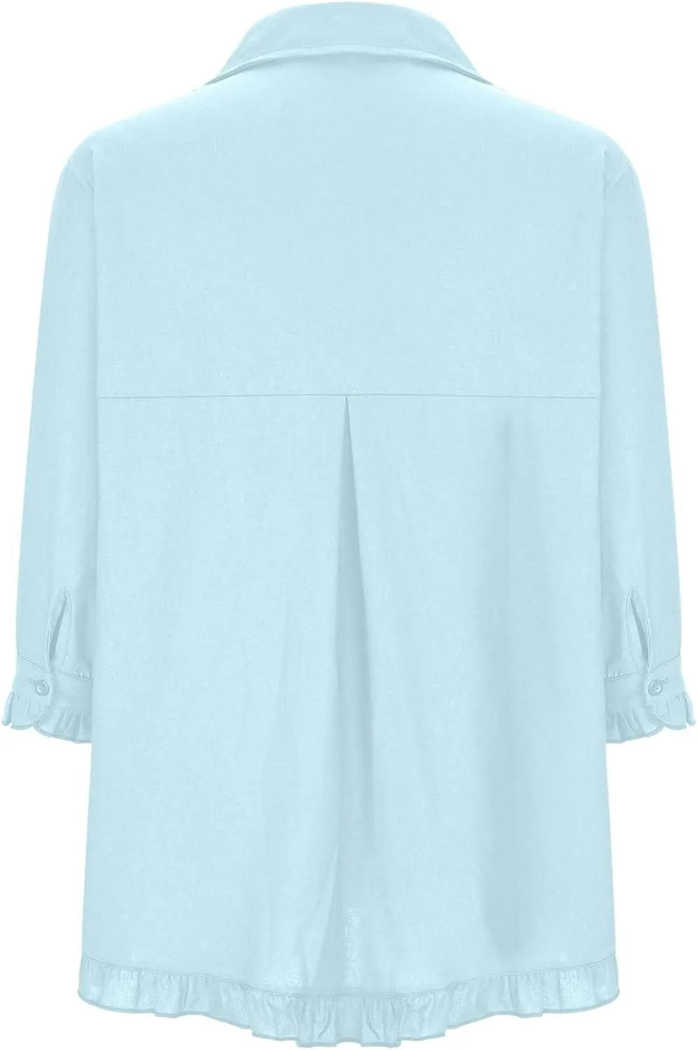 Linen Shirts for Women Casual Button Down Half Sleeve Tops Soft Lightweight Boho Summer Blouse Trendy Hawaii T-Shirt