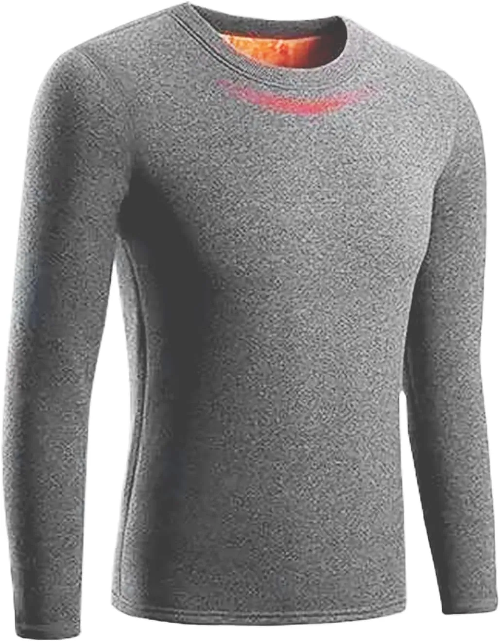 Long Sleeve Sweatshirt for Men Oversized Sherpa Fleece Lined Crewneck Undwear Shirt Winter Thicken Warm Pullover Top