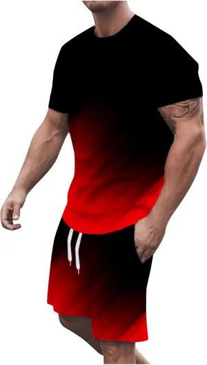 Man 2 Piece Straight Leg Pants Set Tops Shirts Pants Shorts Set for Mens Match Summer Fall Pants Set 2024