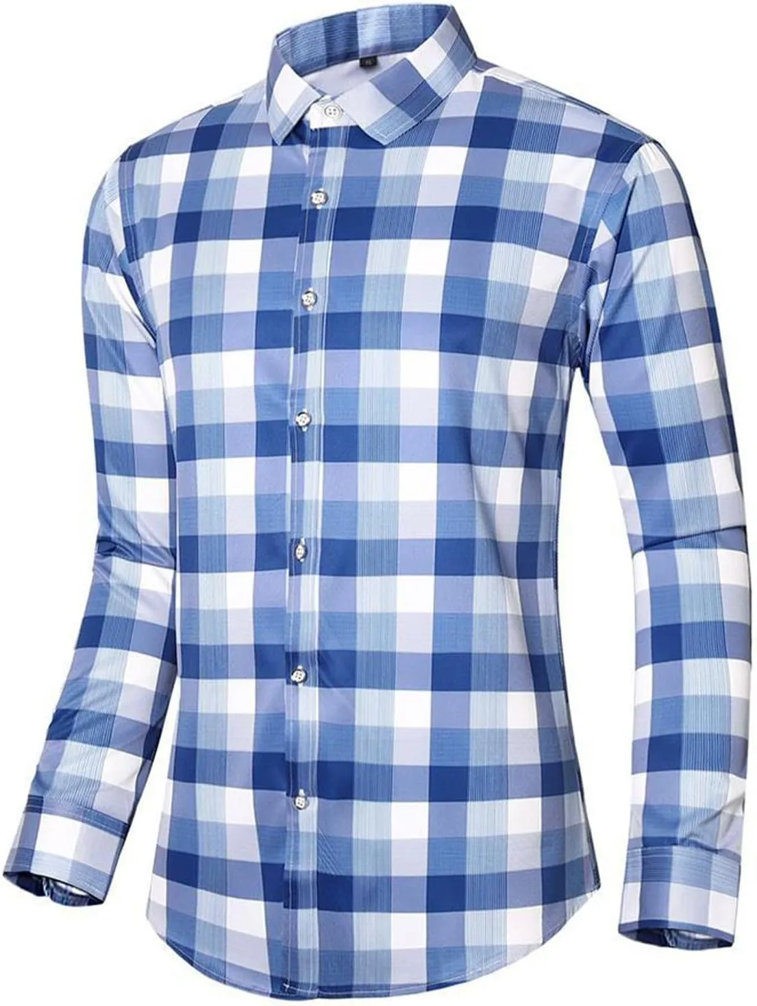Man High Neck T Shirts Tee Tops for Mens Long Sleeve Plaid Cardigan Fall Winter Tee Shirt 2025 Y2K