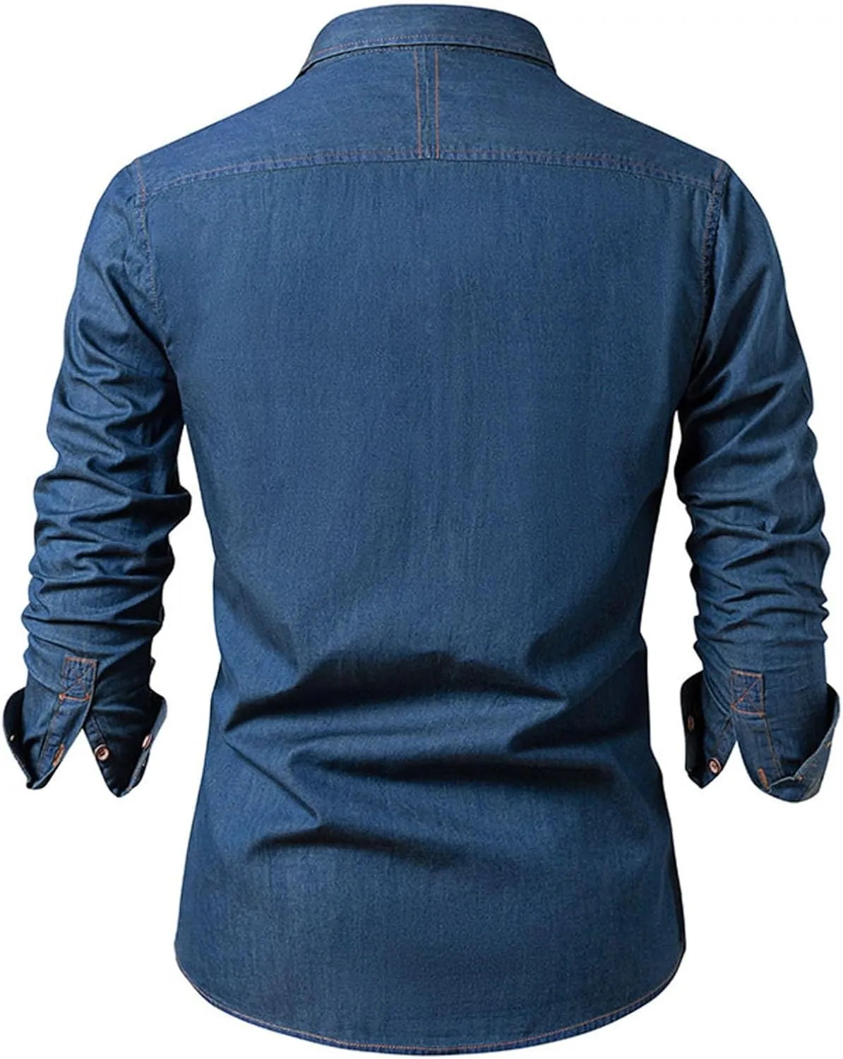 Man Loose Fit Tshirts High Neck Tee Tops for Man Long Sleeve Cardigan Plain Winter Fall Shirts 2025 Trendy Y2K